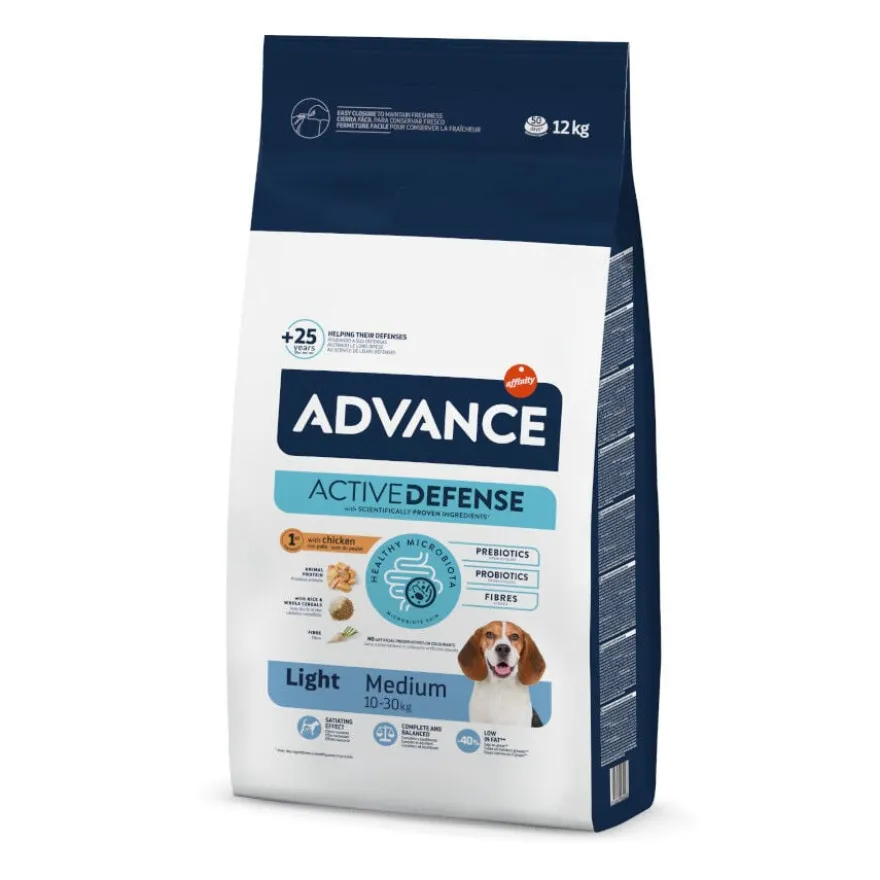 Advance Active Defense Medium Light Frango e Arroz ração para cães