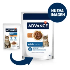Advance Adult Bocaditos com Frango em Saqueta em molho para gatos