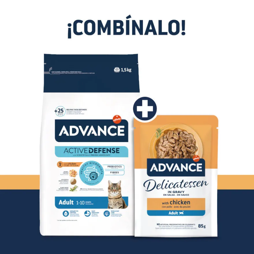 Advance Delicatessen Comida húmida de frango em saqueta para gatos