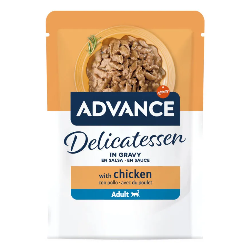 Advance Delicatessen Comida húmida de frango em saqueta para gatos