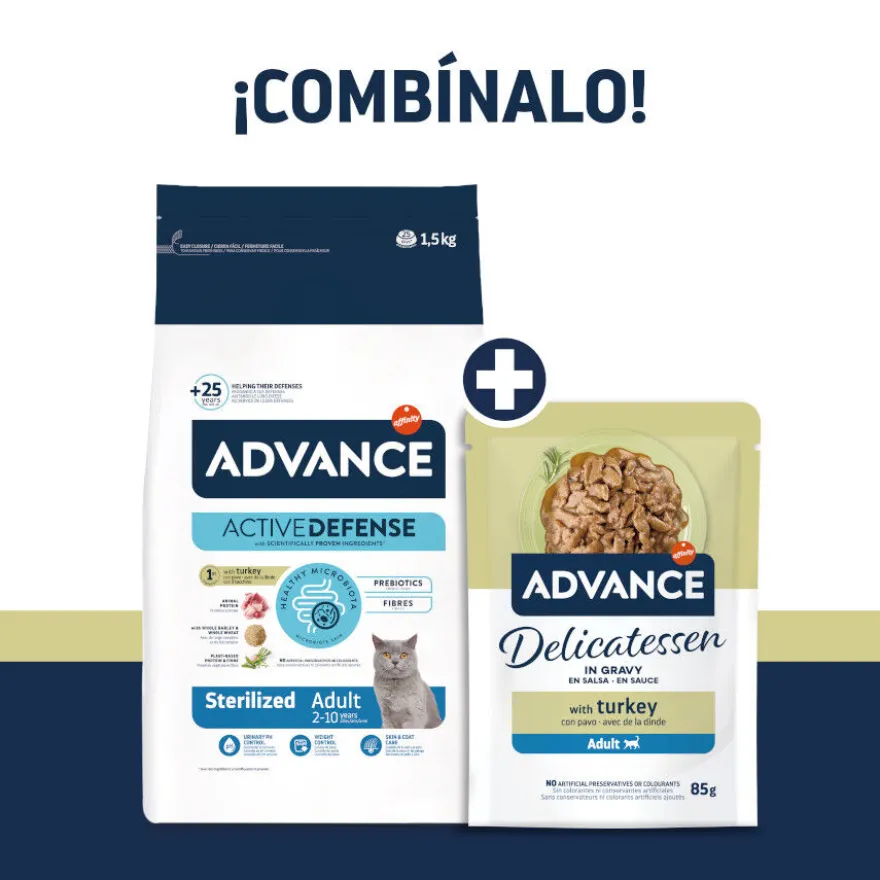 Advance Delicatessen Comida húmida de peru em saqueta para gatos