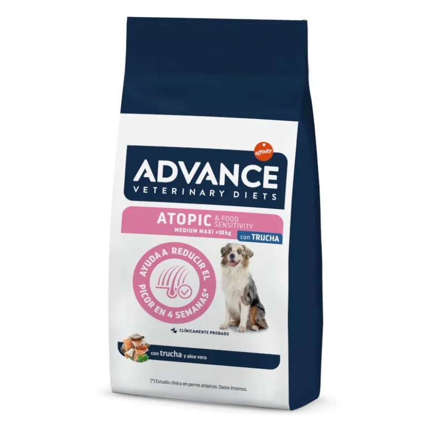 Advance Veterinary Diets Atopic Medium Maxi Truta ração para cães
