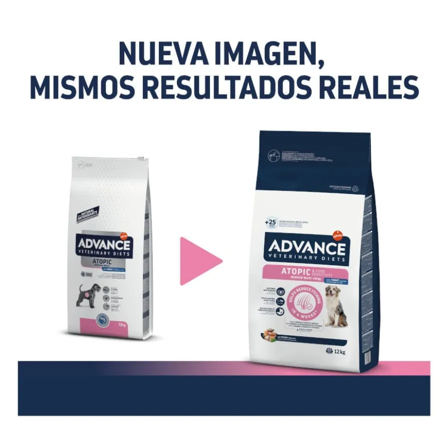 Advance Veterinary Diets Atopic Medium Maxi Truta ração para cães