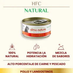 Almo Nature HFC frango e camarão lata para gatos