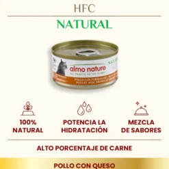 Almo Nature HFC Frango e Queijo lata para gatos