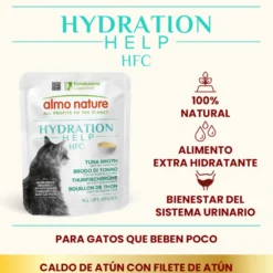 Almo Nature HFC Hydration Help Filé de Atum com Caldo sachê para gatos