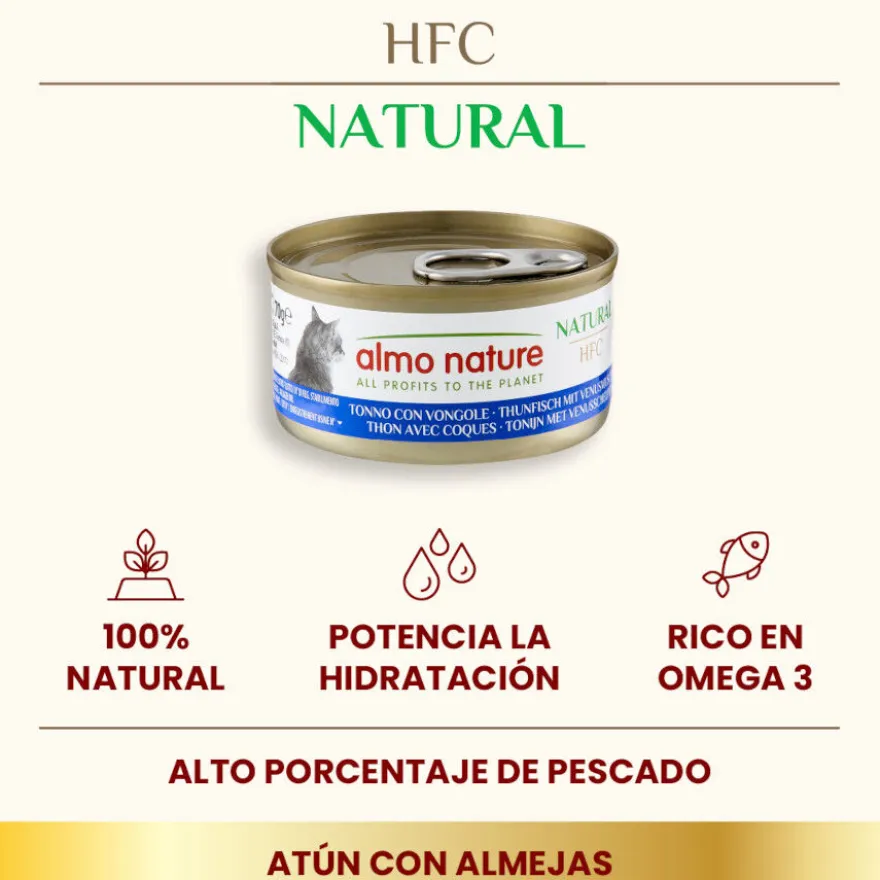 Almo Nature HFC Natural Atum e Amêijoas lata para gatos