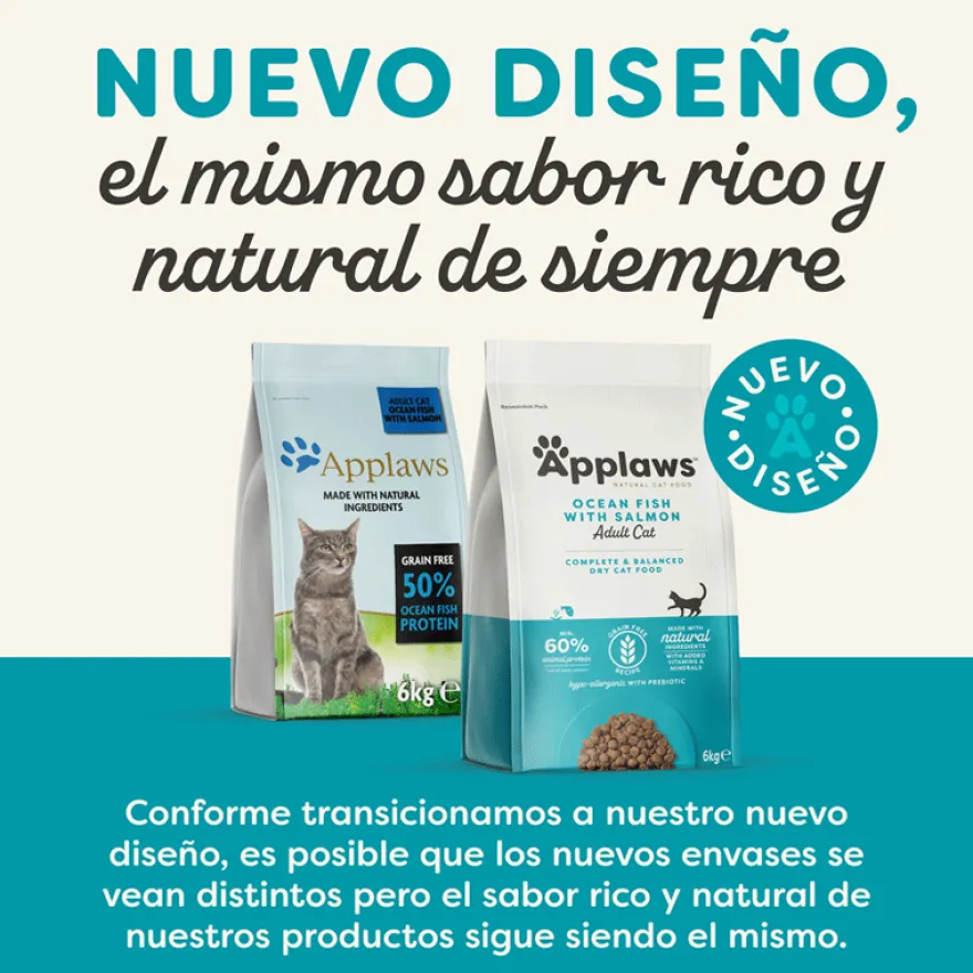 Applaws Adult Grain Free Peixe Azul e Salmão ração para gatos