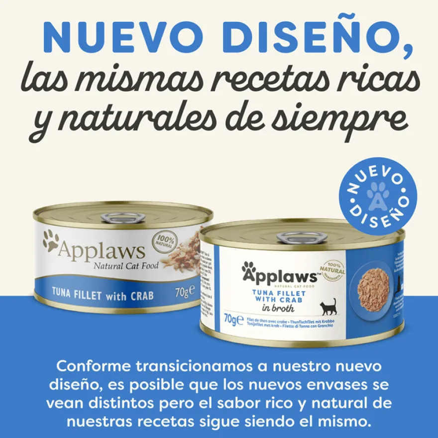 Applaws Atum e Caranguejo Lata para gatos