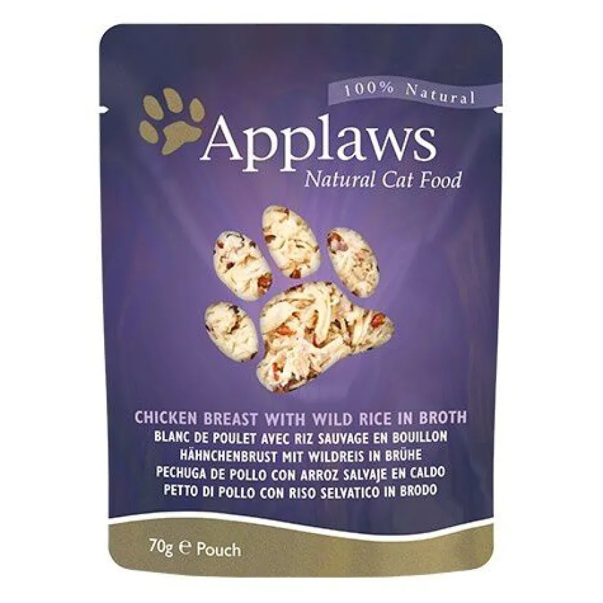 Applaws de frango e arroz sachê para gatos