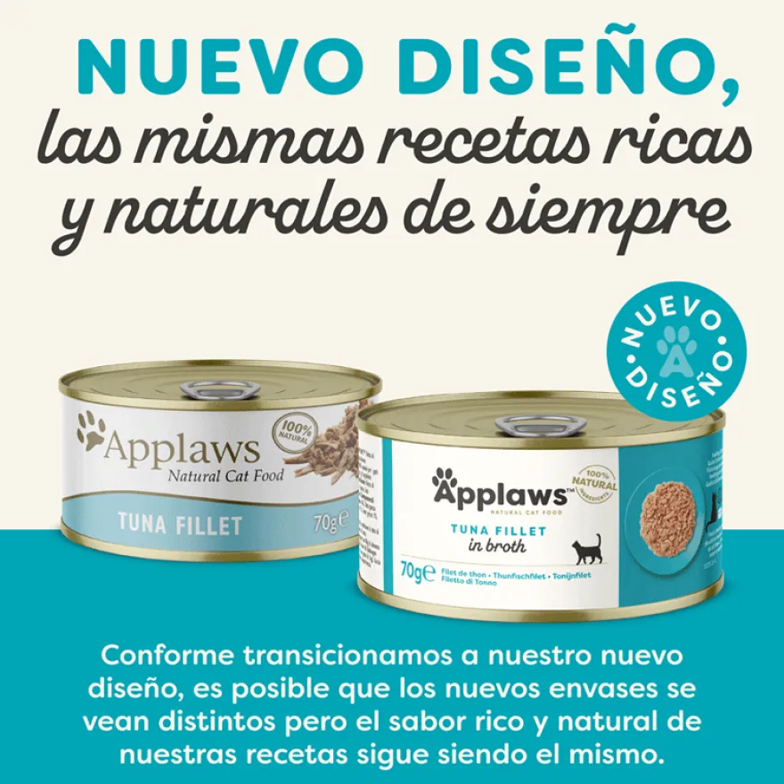 Applaws filete de atum em lata para gatos