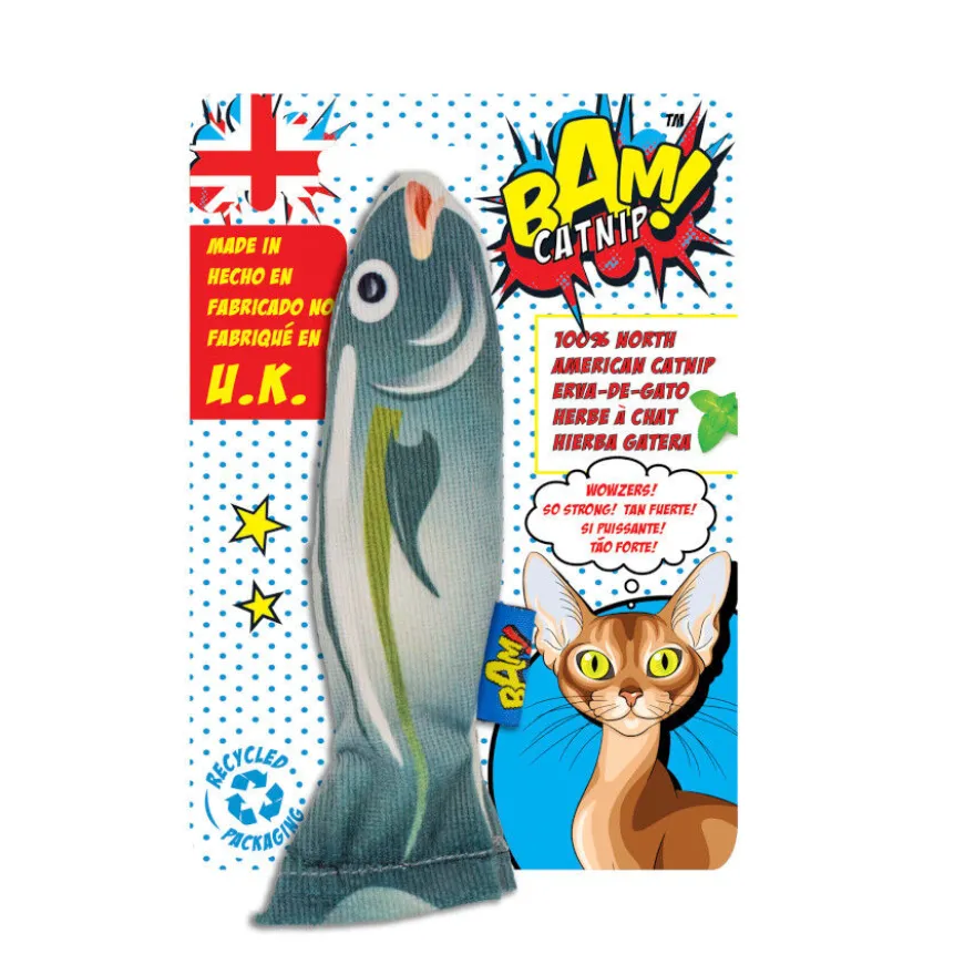 BAM! Peluche em forma de peixe com catnip para gatos