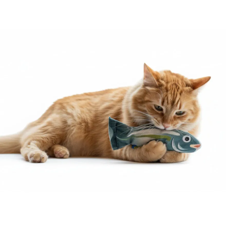 BAM! Peluche em forma de peixe com catnip para gatos