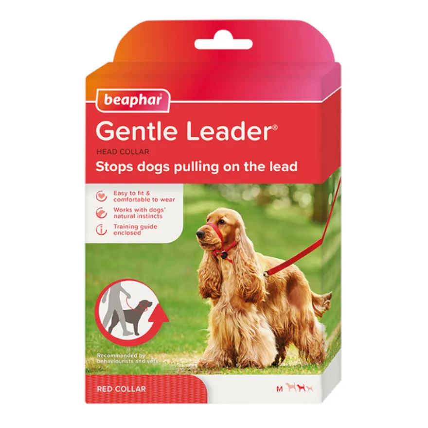 Beaphar Gentle Leader Açaime vermelho para cães
