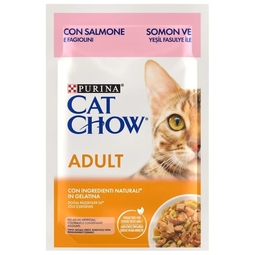 Cat Chow Saqueta de salmão para gatos
