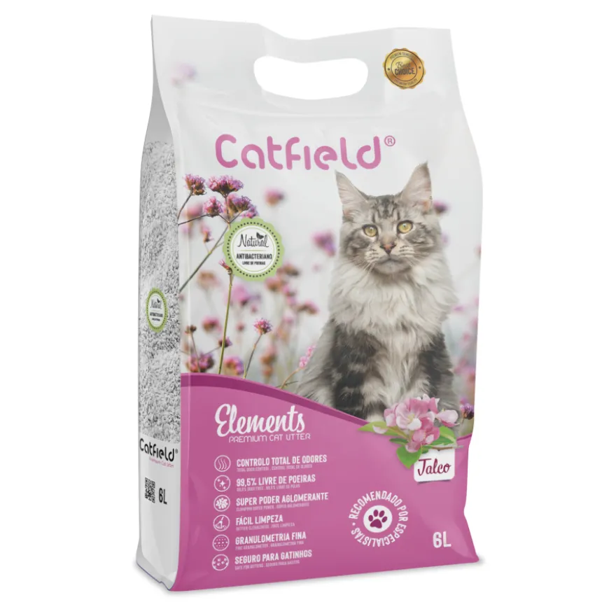 Catfield Elements Areia Aglomerante Natural Talco para Gatos