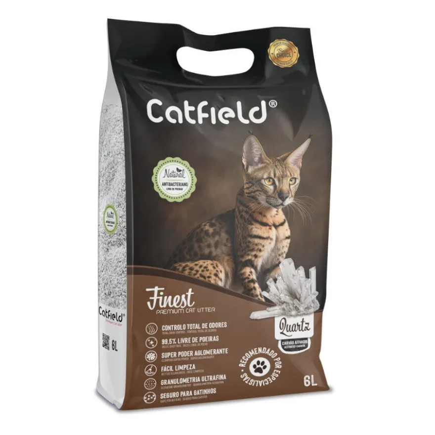 Catfield Finest Quartz Areia Aglomerante Natural para gatos
