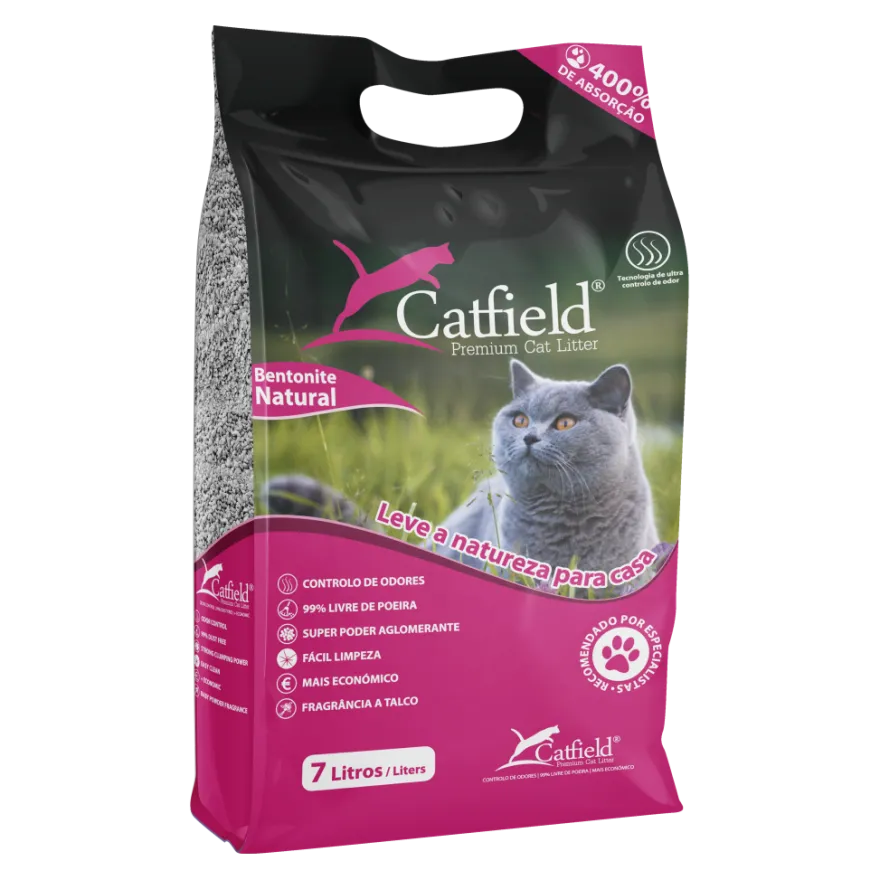 Catfield Premium Talco Areia Aglomerante para gatos