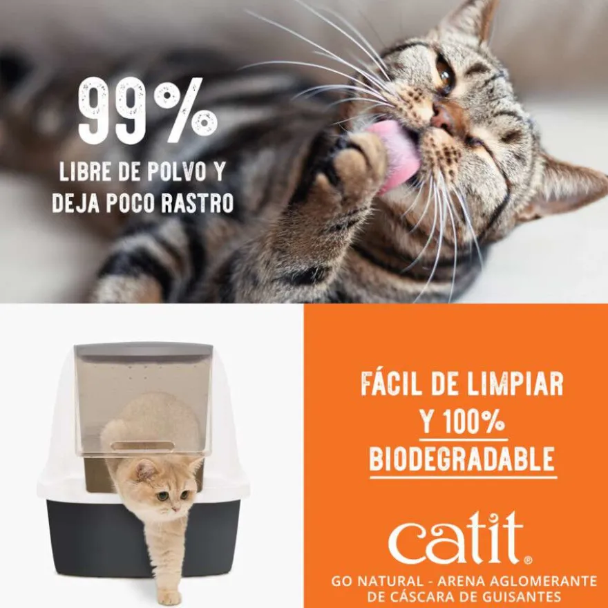 Catit Go Natura! Areia com casca de ervilha com aroma a baunilha para gatos