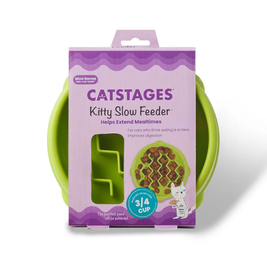 Catstages Cat Fun Comedouro Anti-Voracidade Verde para gatos