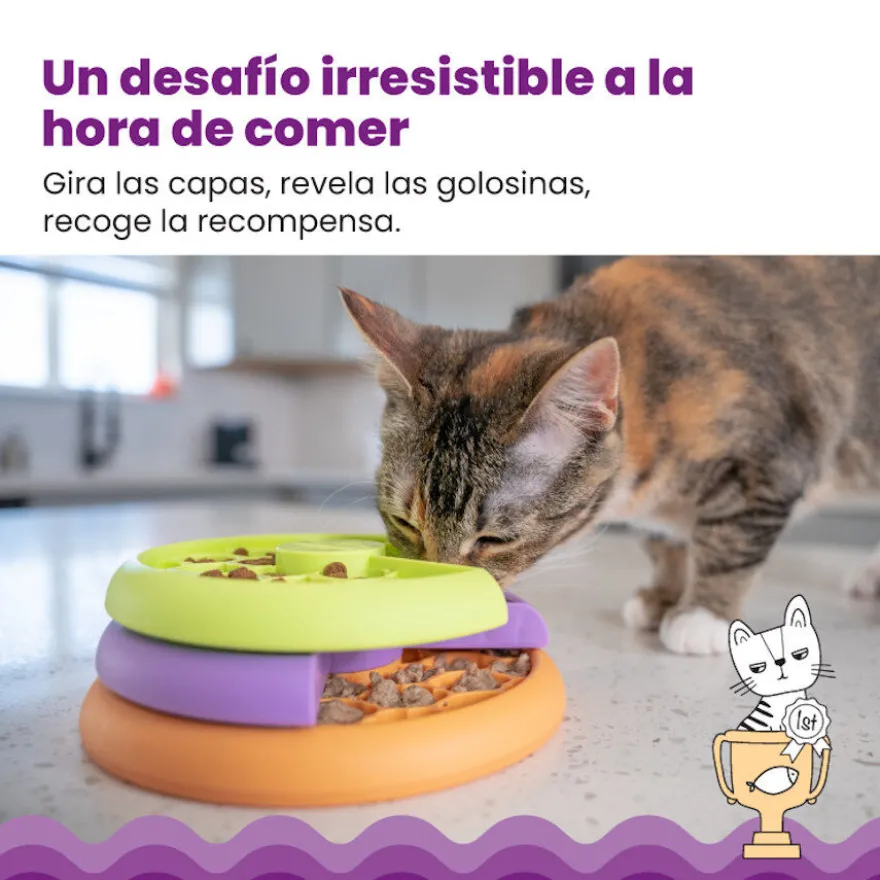 Catstages Nina Ottosson Kitty Lickin’ Layers Comedouro Interativo para gatos