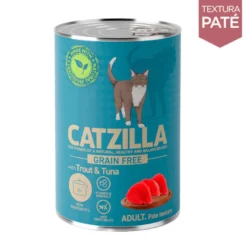Catzilla Adult Grain Free Trout & Tuna Patê lata para gatos