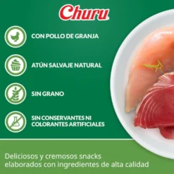 Churu Snack Cremoso Receita de Frango com Atum para cães – Multipack 12