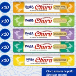 Churu Snack Cremoso Variedades de Frango para gatos - Pack 50