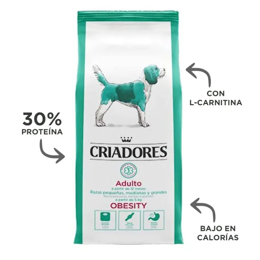 Criadores Dietetic Obesity Adulto ração para cães