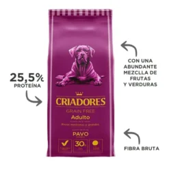 Criadores Grain Free Peru ração cães raças médias e grandes