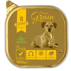 Criadores Menu Grain Free Comida húmida de novilho em terrina para cães