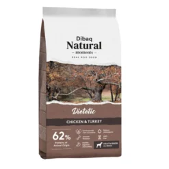 Dibaq Natural Moments Dietetic Adult Frango & Peru ração para cães