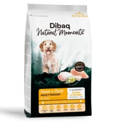 Dibaq Natural Moments Ração Adult Medium de Peru e Frango para cães