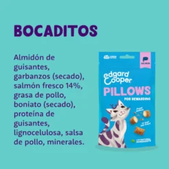 Edgard & Cooper Bocaditos Pillows de salmão para gatos