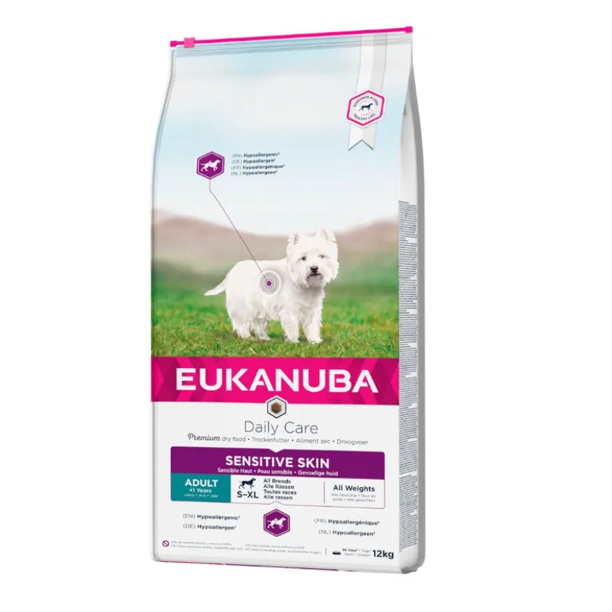 Eukanuba Adult Daily Care Sensitive Skin ração para cães