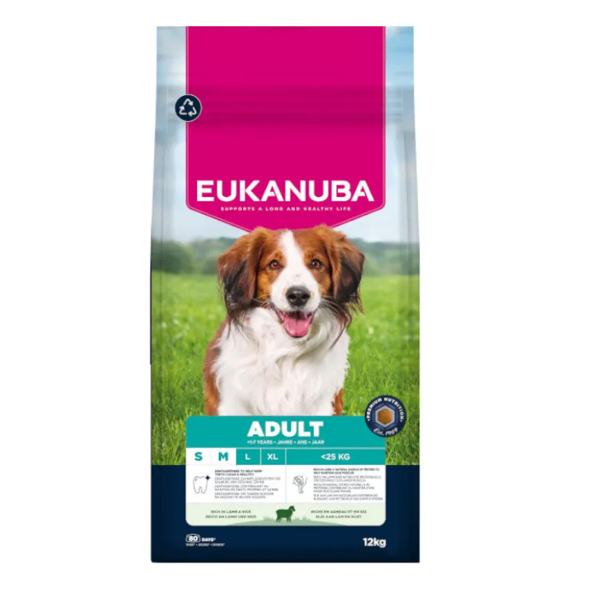 Eukanuba Adult Ração de cordeiro e arroz para cães de raça pequena e média