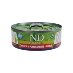 Farmina N&D Prime Kitten Frango e Romã lata para gatos