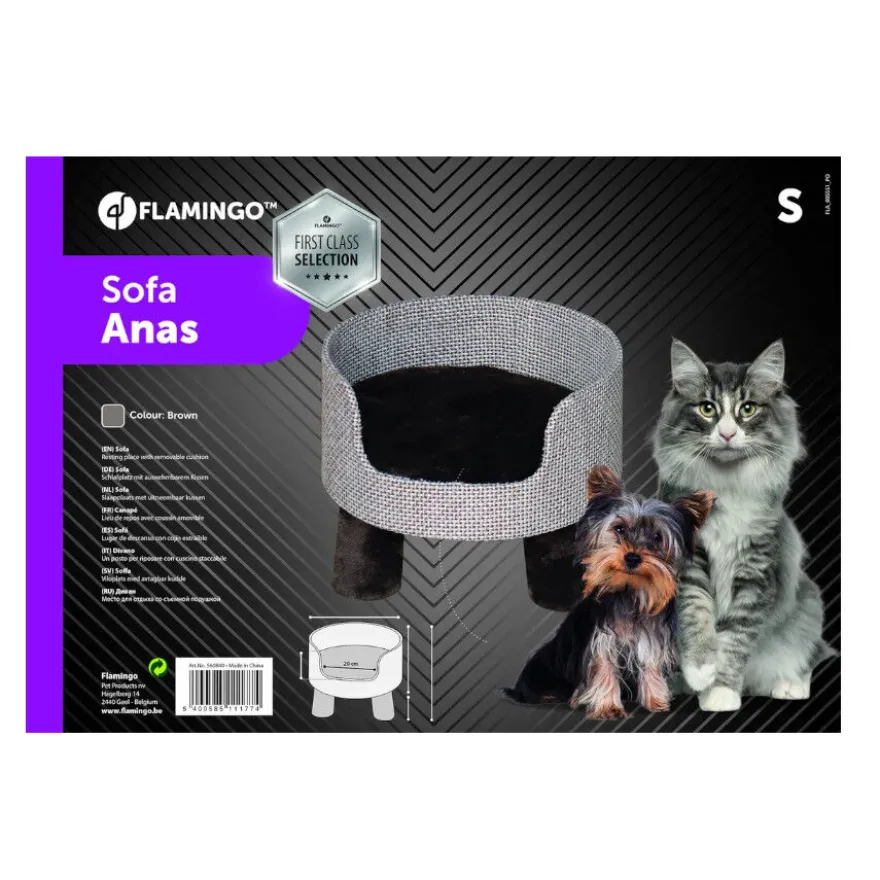 Flamingo Anas Sofá Castanho para cães e gatos