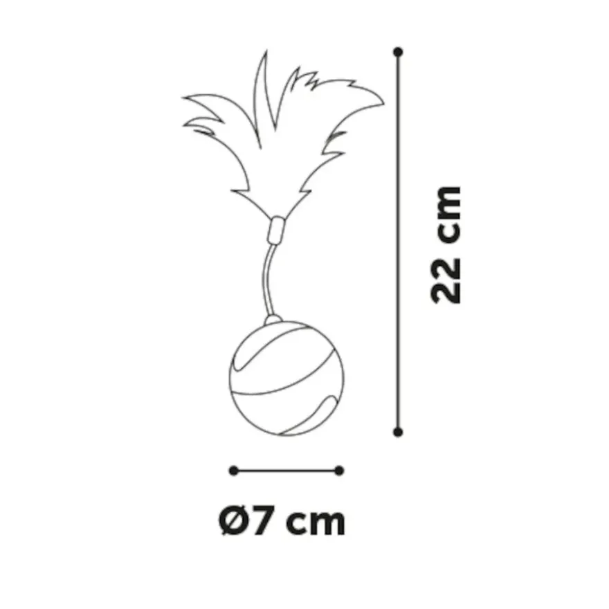 Flamingo bola interativa para gatos cor Verde