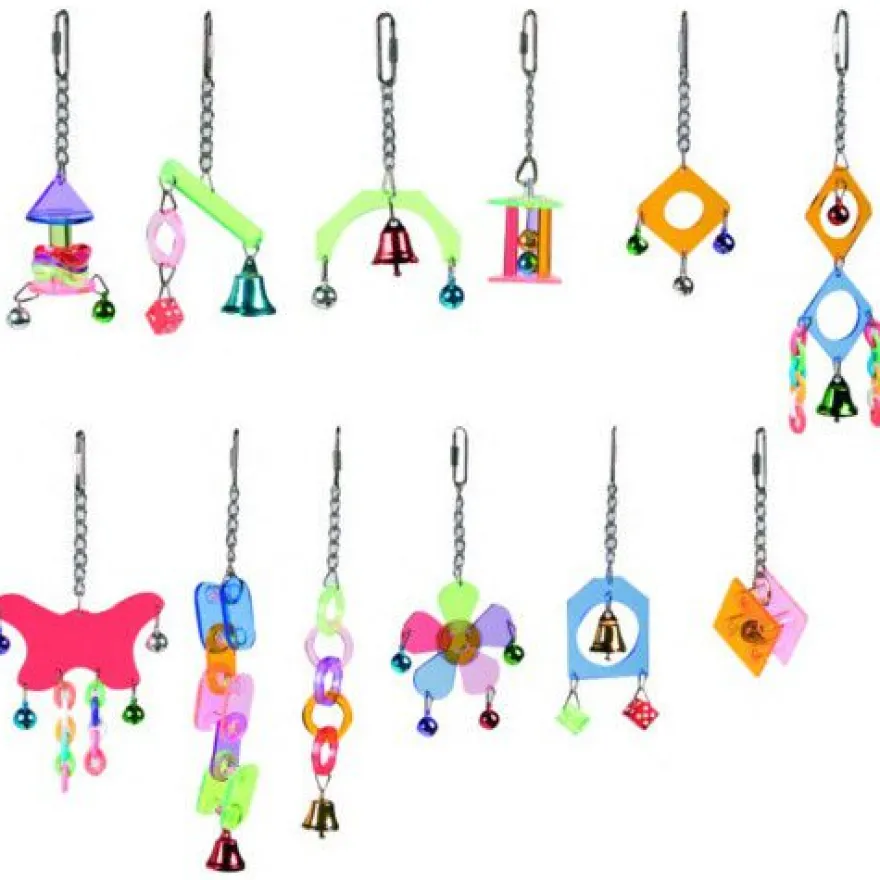 Flamingo brinquedos pendentes para pássaros