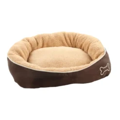 Flamingo Chips Retangular Bege cama alcofa para cães