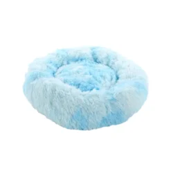 Flamingo Demi Redonda Azul cama para cães e gatos