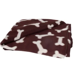 Flamingo manta castanha com ossos para animais de estimação