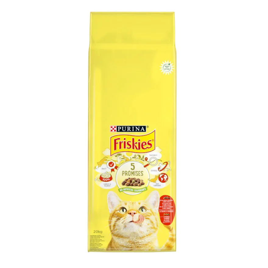 Friskies Adult Vaca, Frango e Legumes ração para gatos