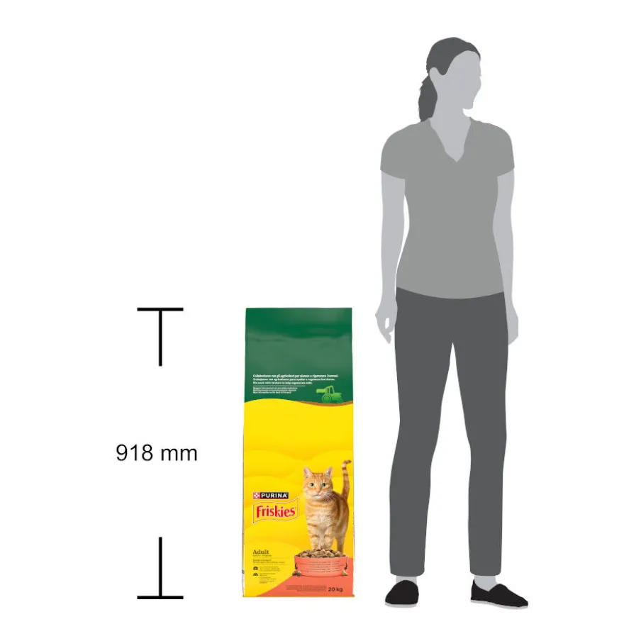Friskies Adult Vaca, Frango e Legumes ração para gatos