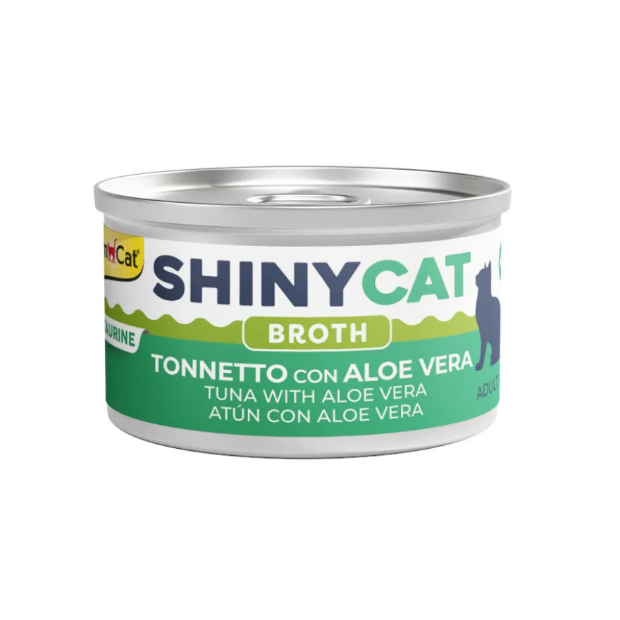 GimCat Comida húmida Caldo de Atum e Aloé Vera em lata para gatos