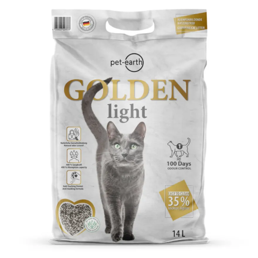 Golden Grey Areia de gato aglutinante