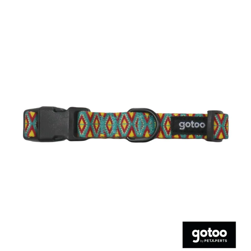 Gotoo Coleira estampada colorida para cães