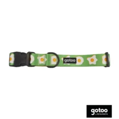 Gotoo Coleira estampada verde para cães