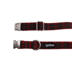Gotoo Coleira estampada vermelha para cães